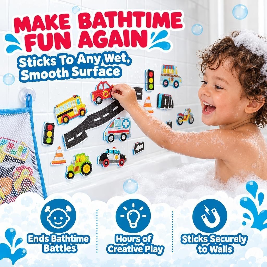 Beep Beep Stickers in the Tub — Bath Stickers for Toddlers — view 2