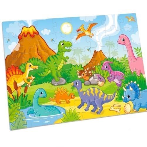 Dino World Giant Floor Puzzle — Dinosaur Floor Puzzle, 48 Pieces