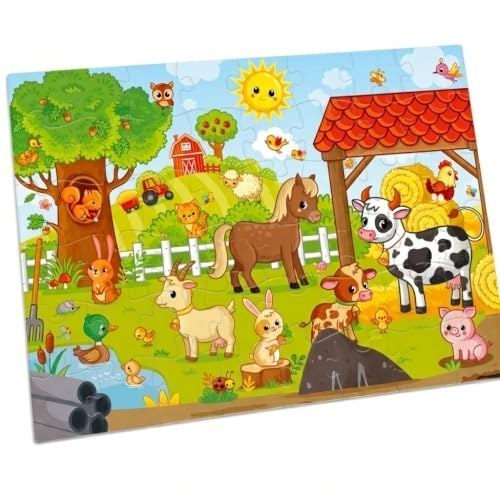 Farm Friends Giant Floor Puzzle — Farm Animal Puzzles, 48 Pieces