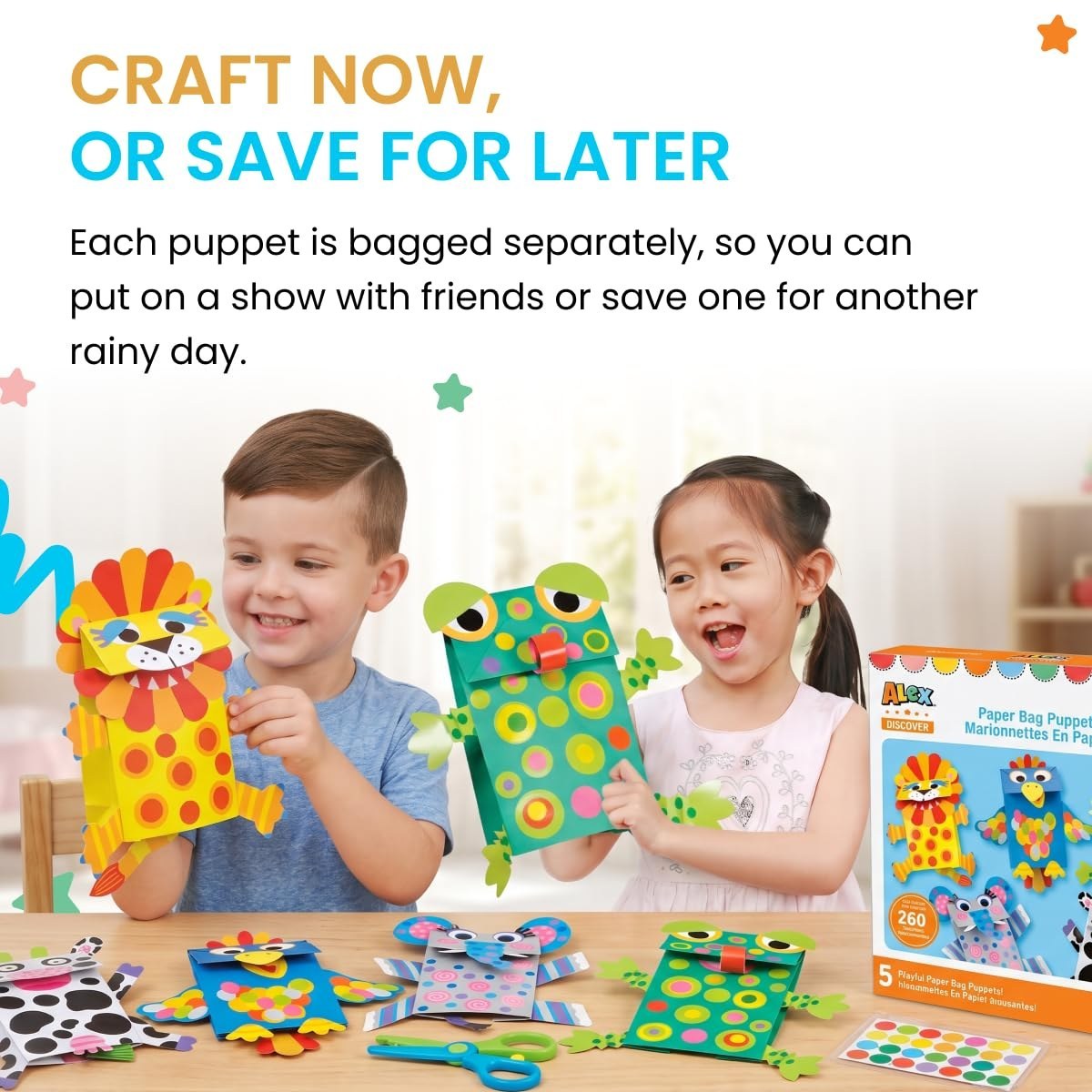 Paper Bag Puppets, 5 Fun & Easy Projects — view 4