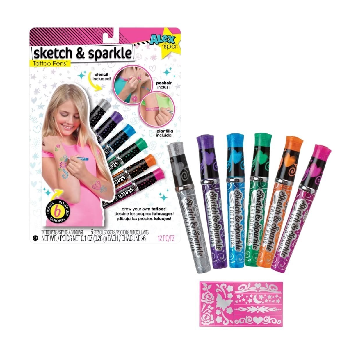 Spa Sketch and Sparkle Tattoo Pens — view 1